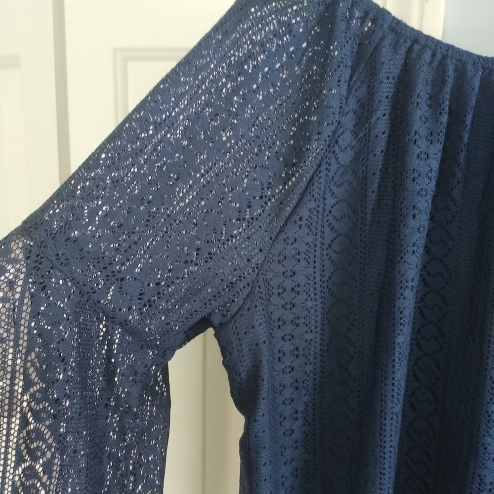 Indigo soul Crochet Tassel Navy Dress X Large - Picture 5 of 11